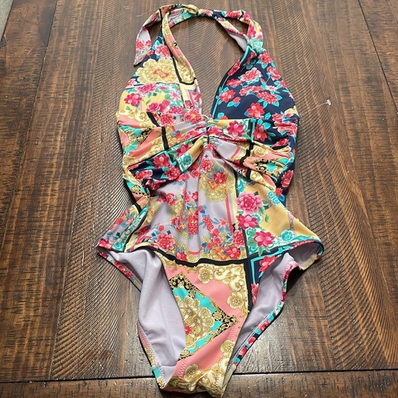 JOHNNY WAS Japer Plunge One Piece - Picture 5 of 13